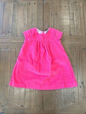 Jacadi bright pink corduroy cap sleeve dress 3T